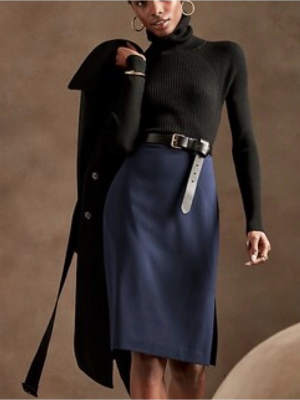 Banana Republic Navy Essential Pencil Skirt